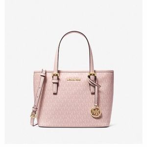 Pink Michael Kors Top Zip Tote Bag